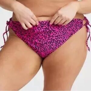 Torrid Vibrant Pink Animal Print Bikini Bottom